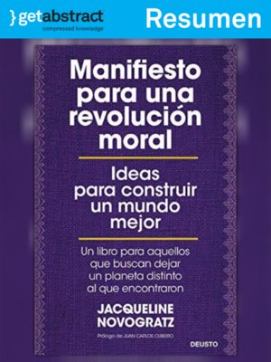 cover image of Manifiesto para una revolución moral (resumen)
